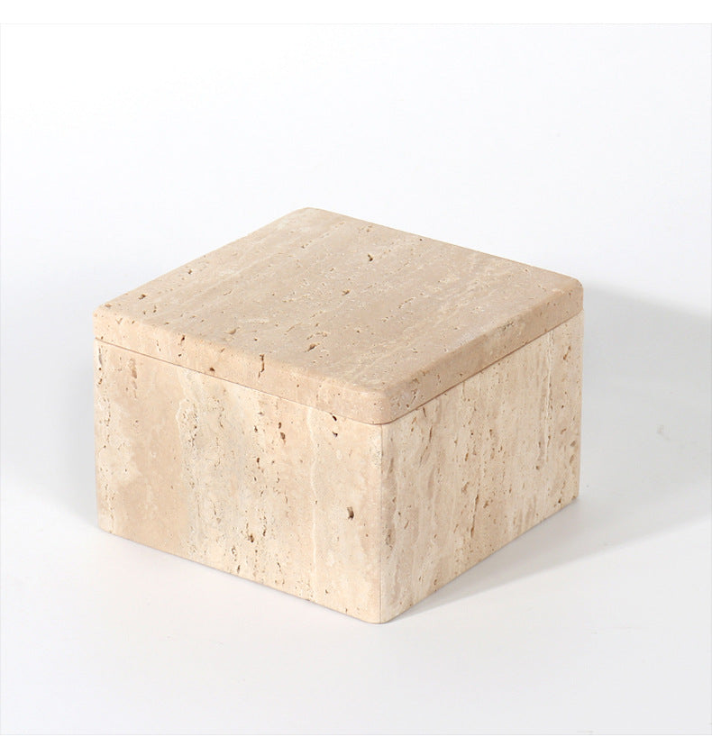 Travertine Jewelry Box – Natural Stone Storage