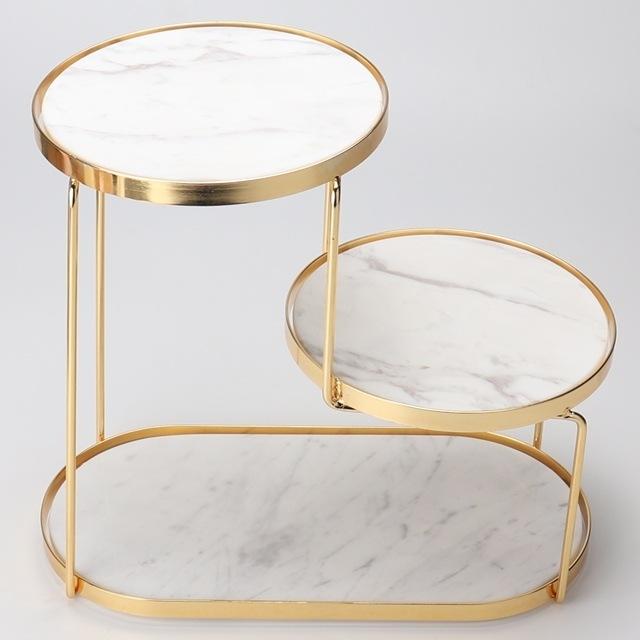 Regalia Oval Marble Double Tray