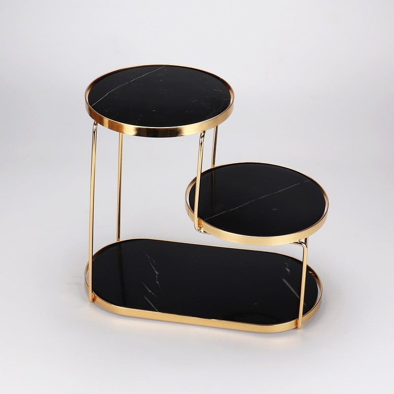 Regalia Oval Marble Double Tray