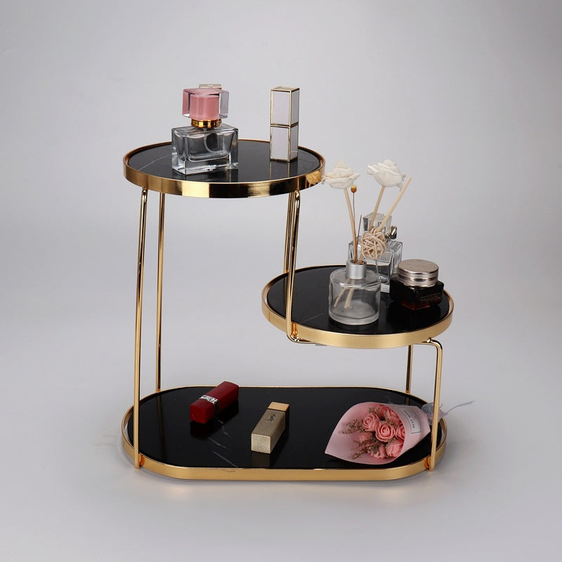 Regalia Oval Marble Double Tray