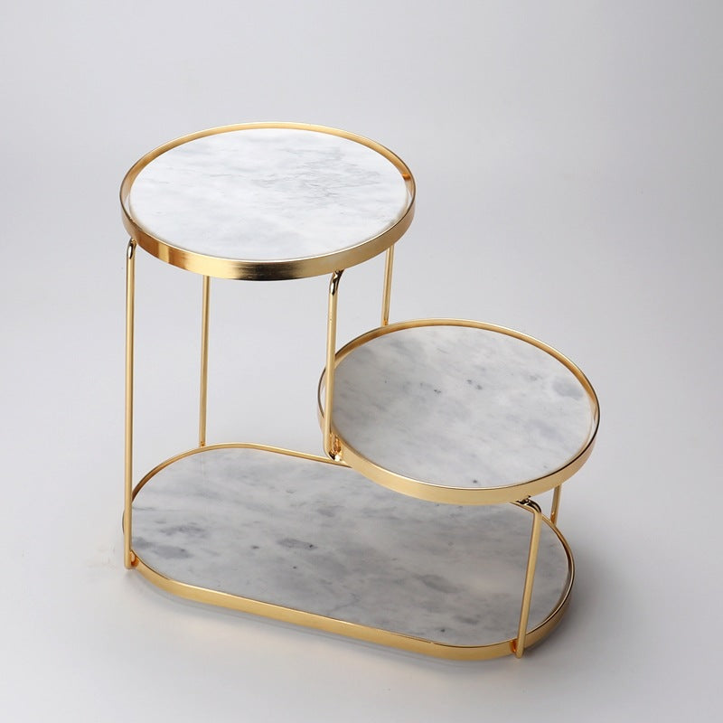 Regalia Oval Marble Double Tray