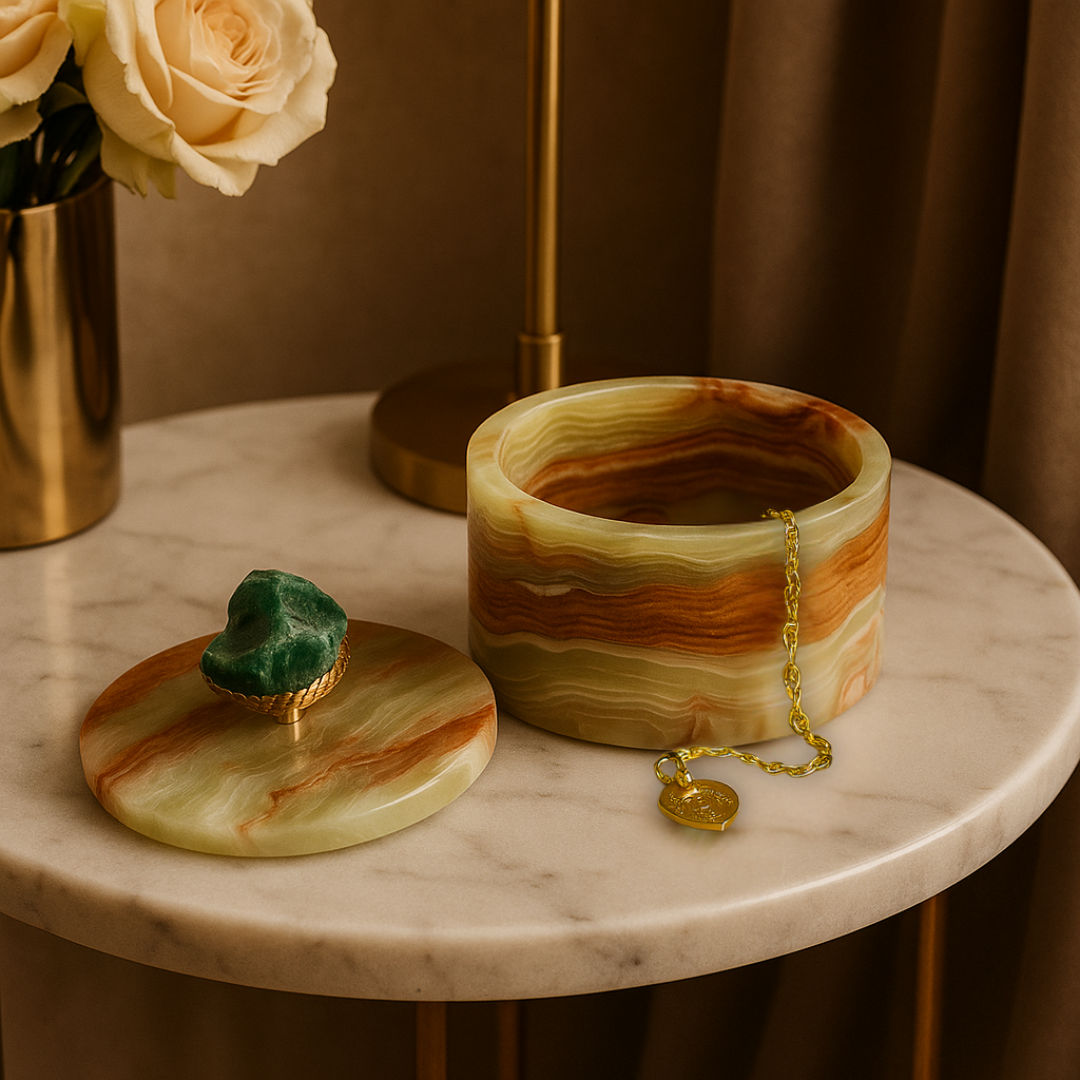 Solara Marble Storage Jar