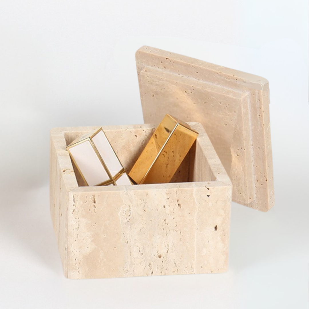 Travertine Jewelry Box – Natural Stone Storage