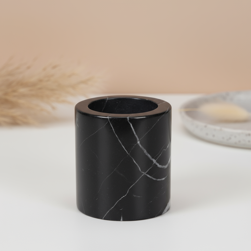 Solenne Marble Storage Cup – Solid Stone Organizer