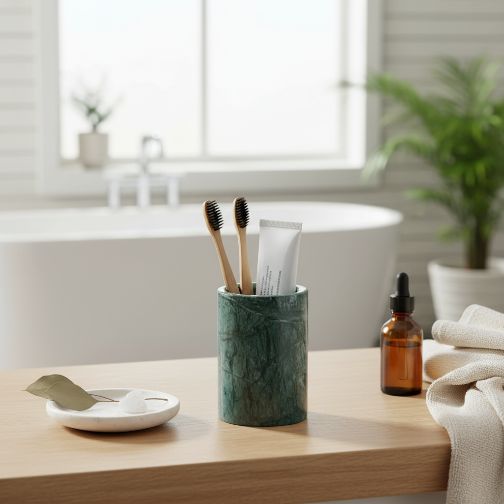 Marquina Marble Storage Cup