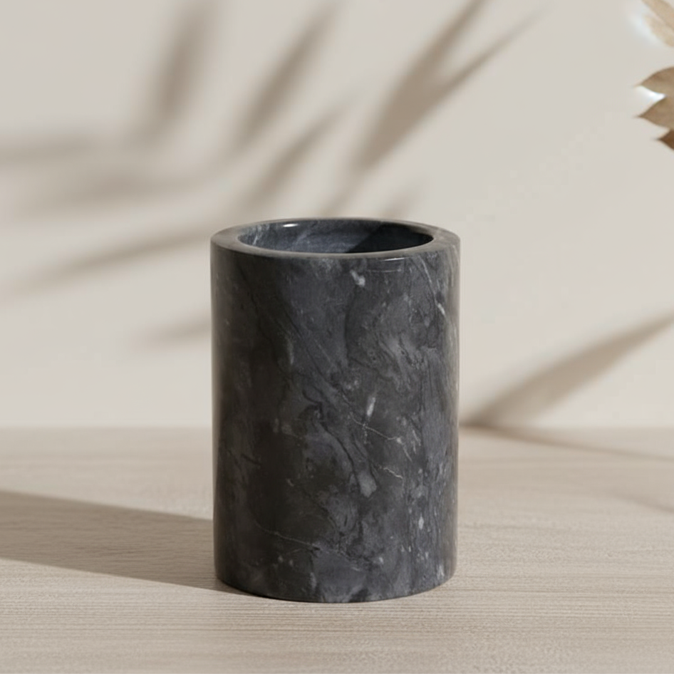 Marquina Marble Storage Cup