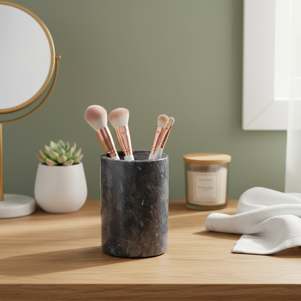 Marquina Marble Storage Cup