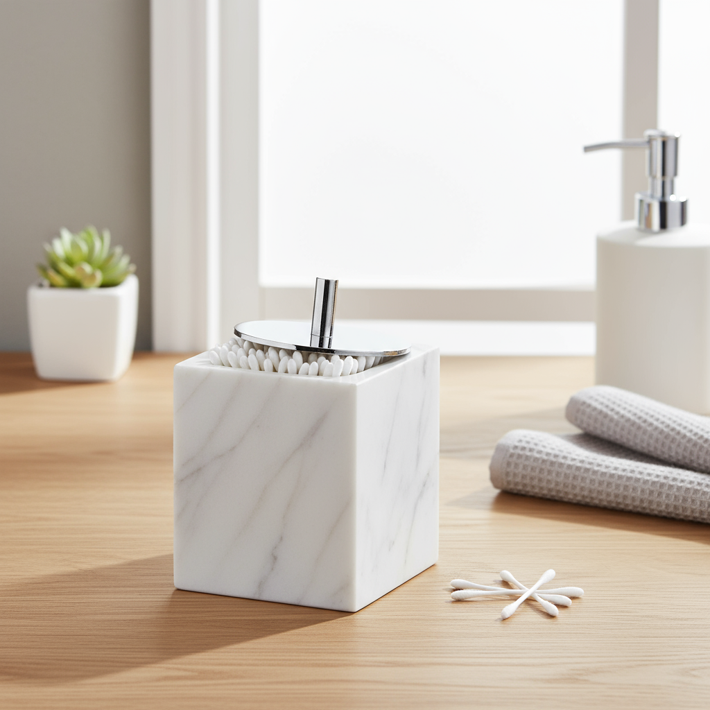 Eterna Marble Cotton Swab Box