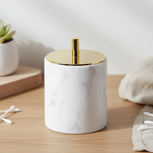 Lumia Marble Cotton Swab Box