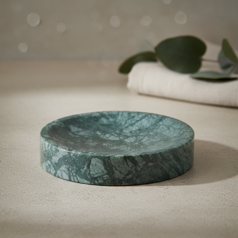 Eterna Round Marble Soap Dish