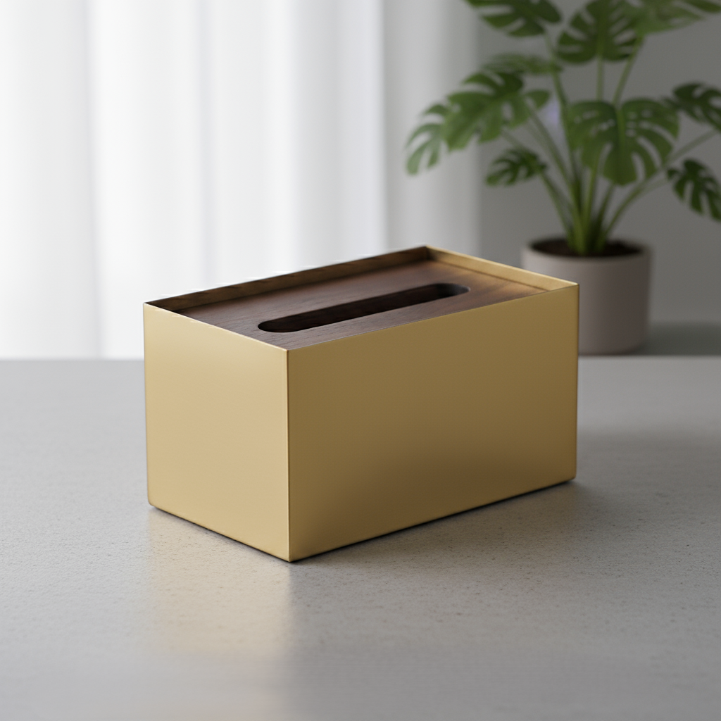 Aurelia Wood-Grain Marble Tissue Box