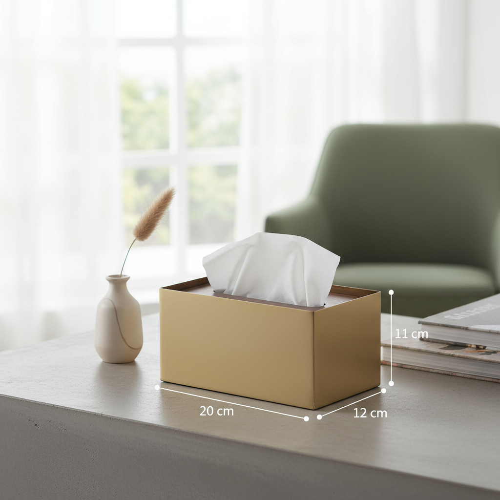 Aurelia Wood-Grain Marble Tissue Box