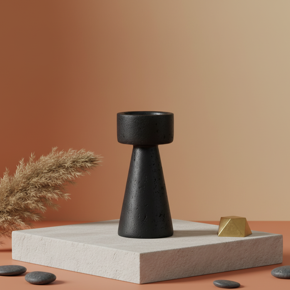 Caldera Stone Candle Holder