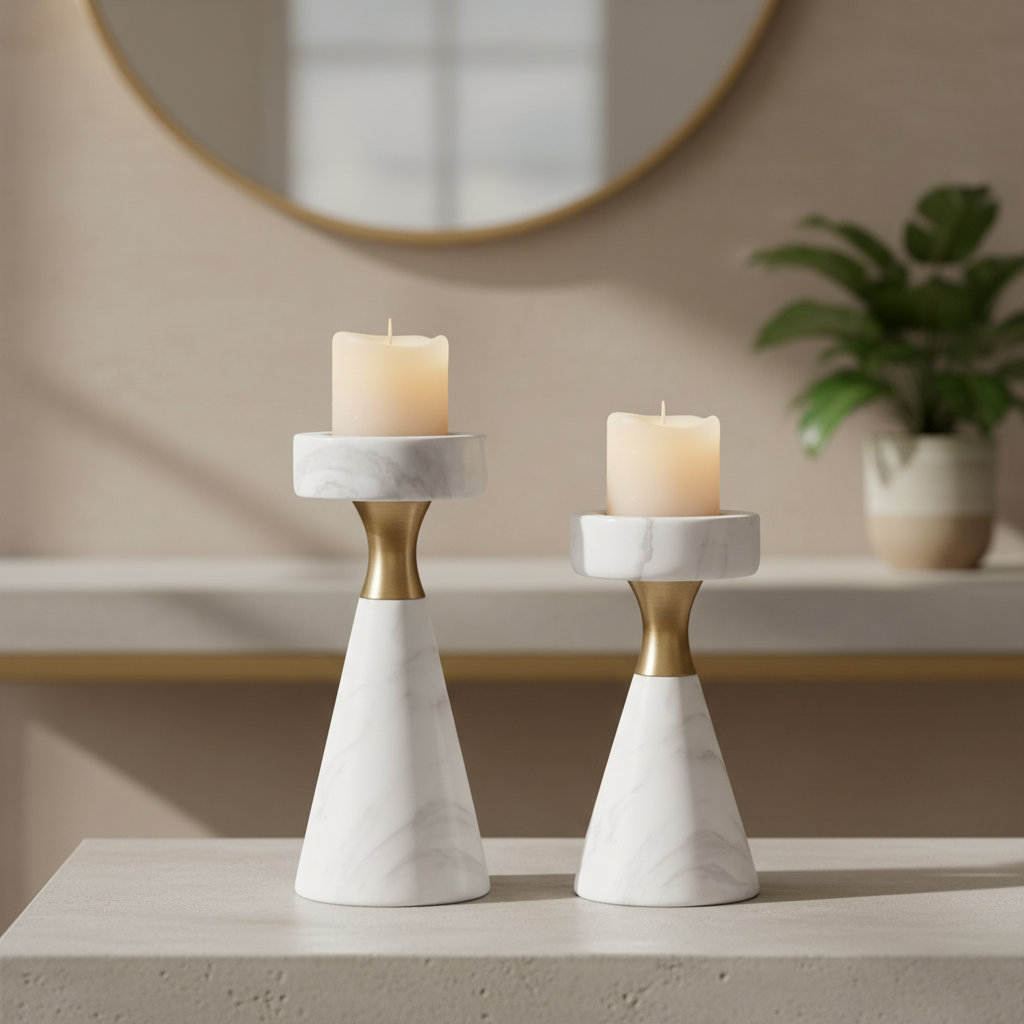 Varenna Marble Candle Holder