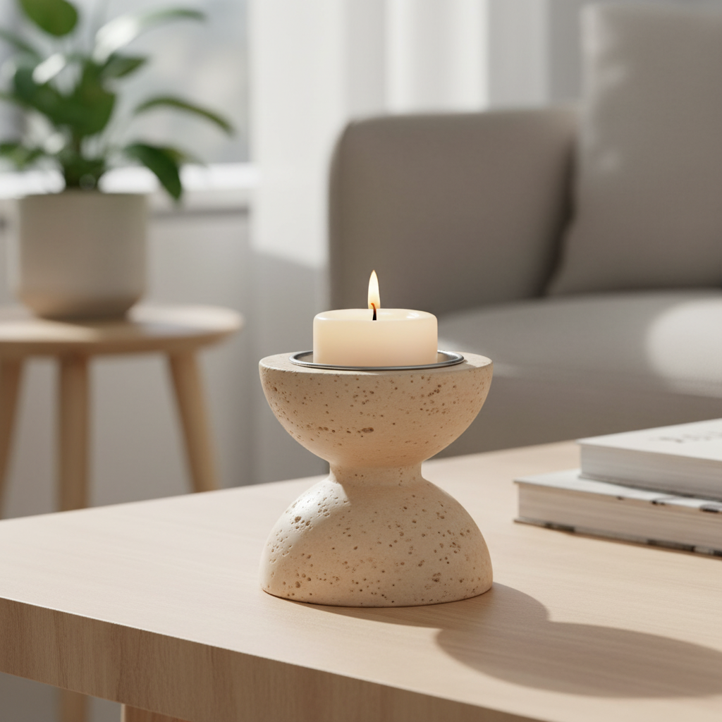 Varenna Stone Candle Holder