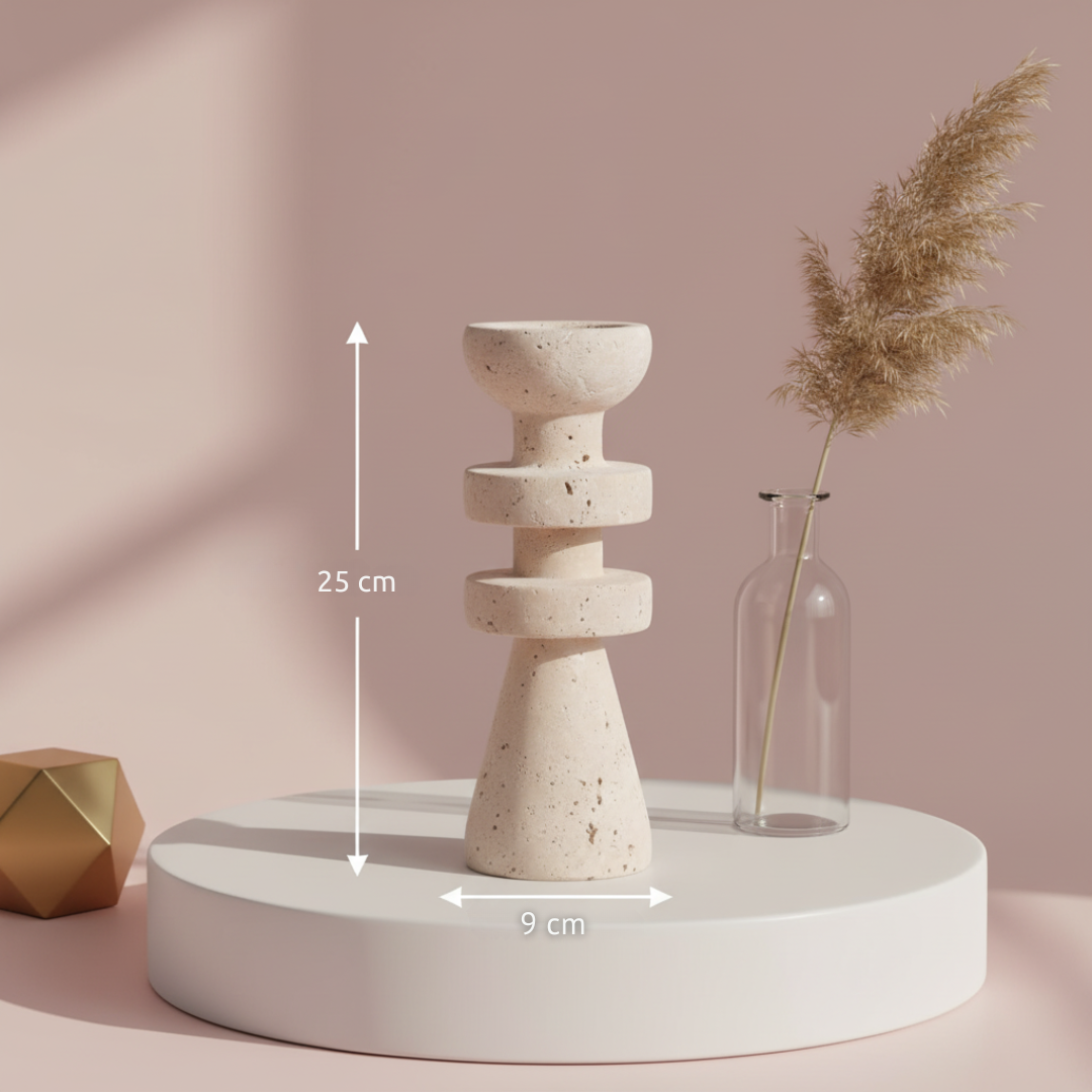 Capri Tiered Marble Candle Holder