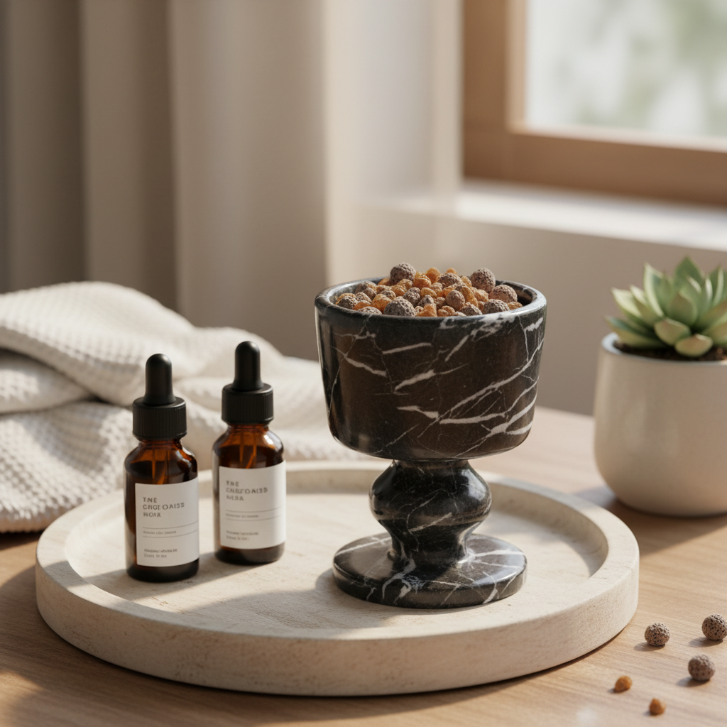 Sovana Black Marble Aromatherapy Cup