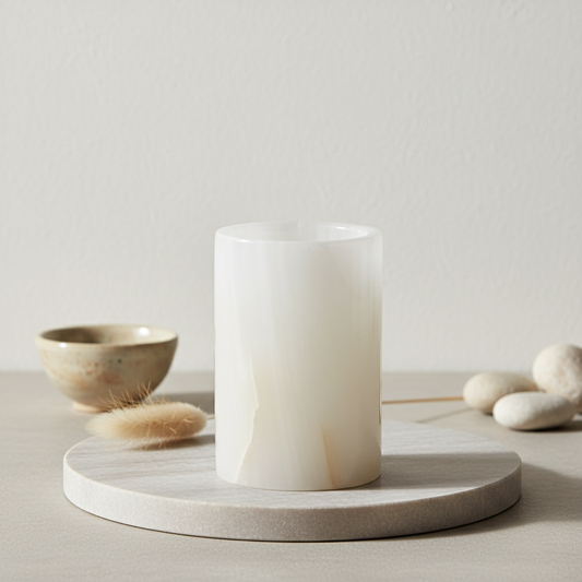 Lustra Marble Essence Cylinder Candle Holder