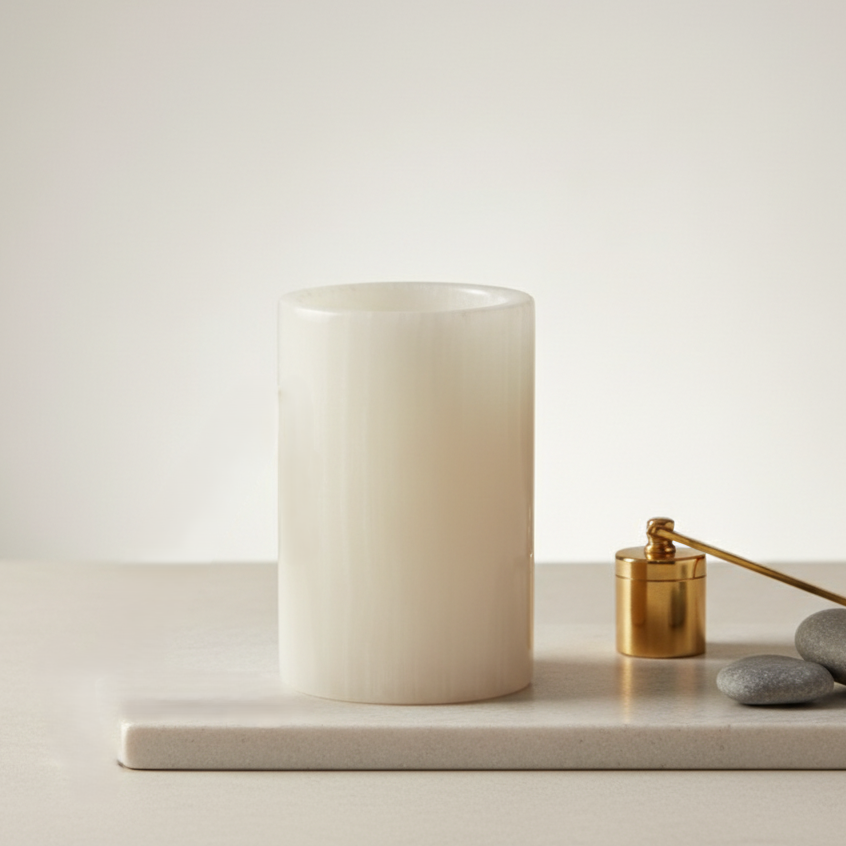 Lustra Marble Essence Cylinder Candle Holder