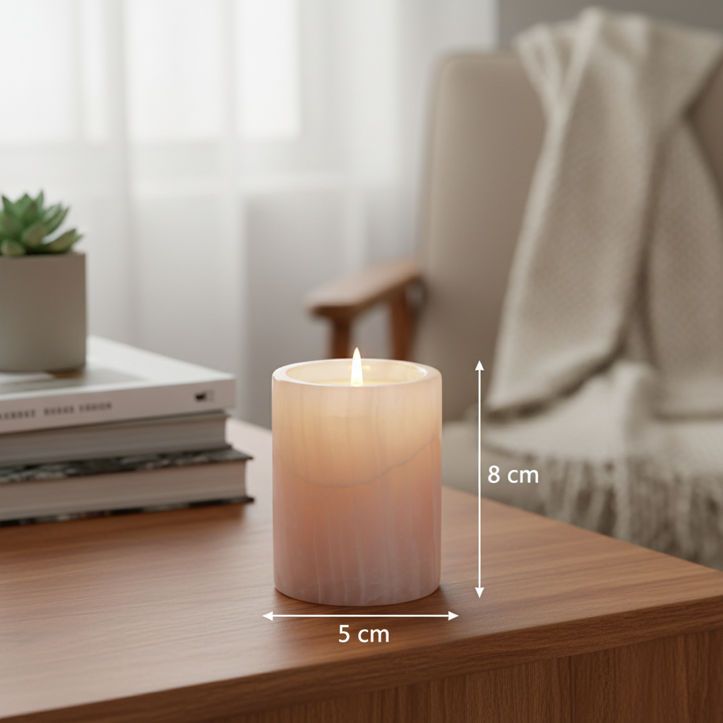 Lustra Marble Essence Cylinder Candle Holder