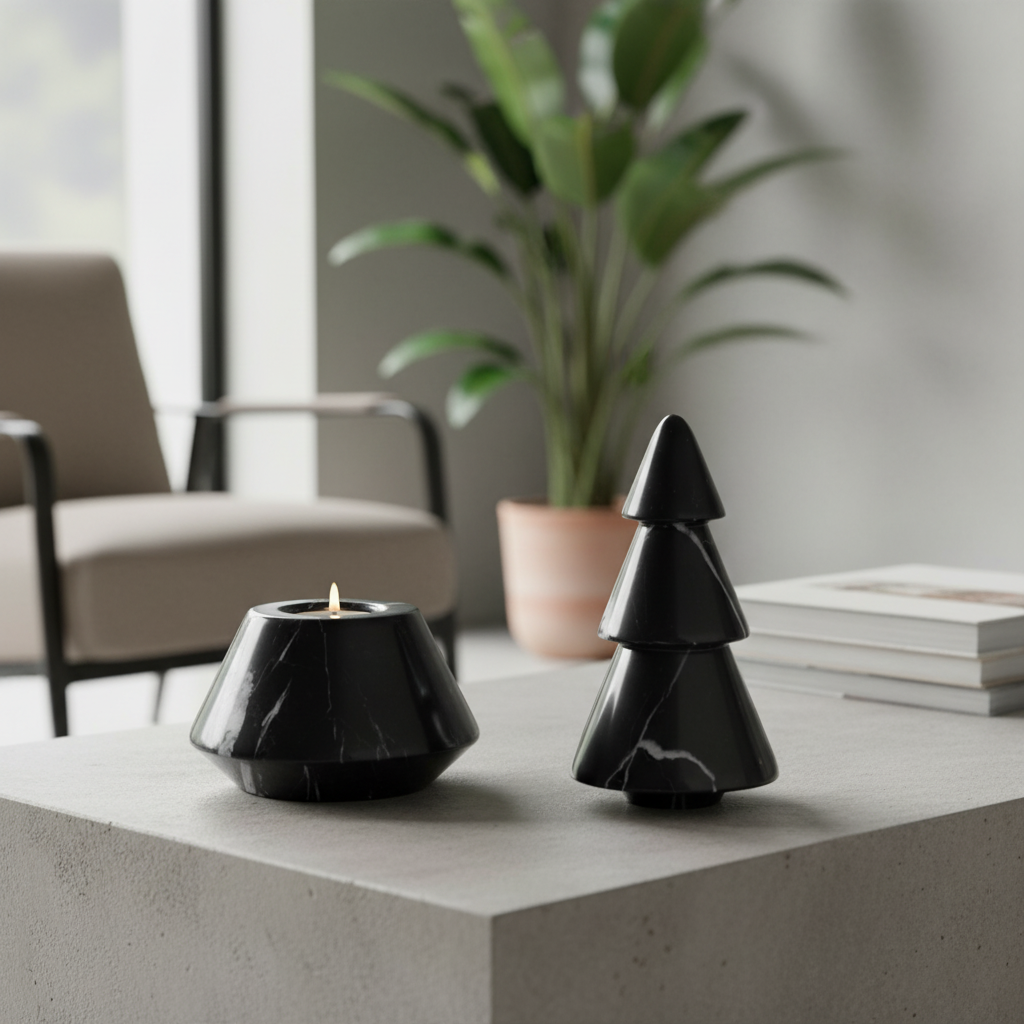 Ardena Stone Tree Candle Holder