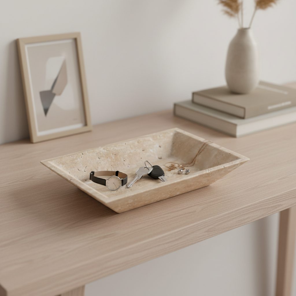 Travertine Rectangular Fruit Tray