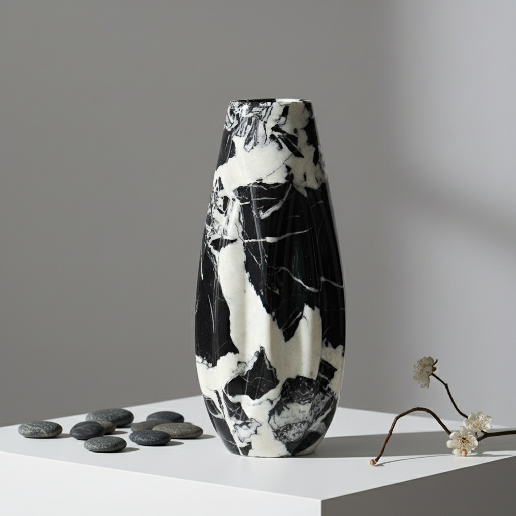 Calyx Marble Vase – Solid Stone Design