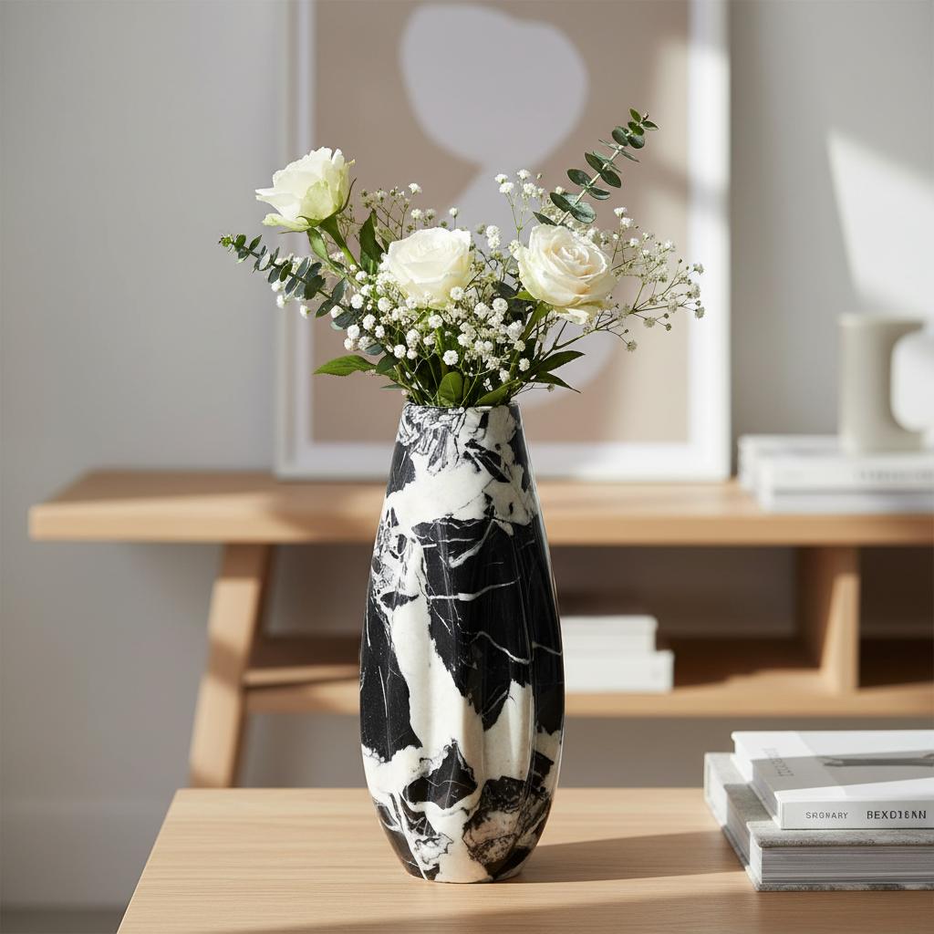 Calyx Marble Vase – Solid Stone Design