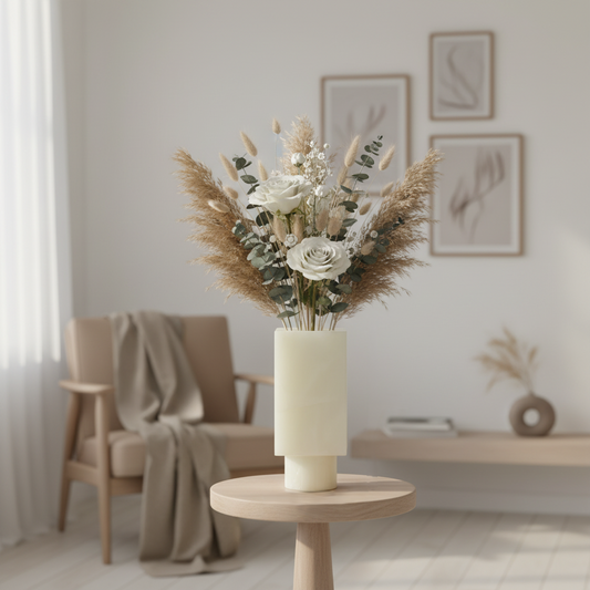 Arezzo Geometric Marble Stone Vase