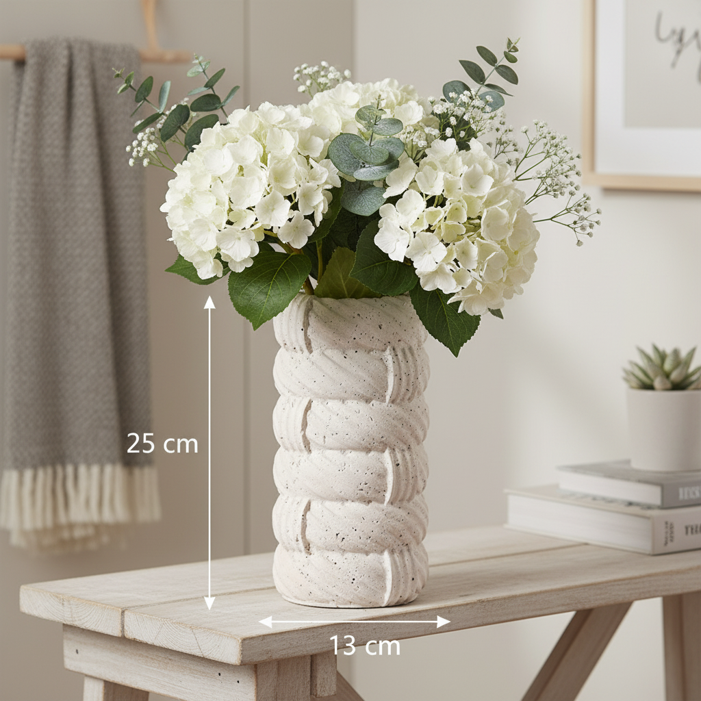 Roma Woven Marble Stone Vase