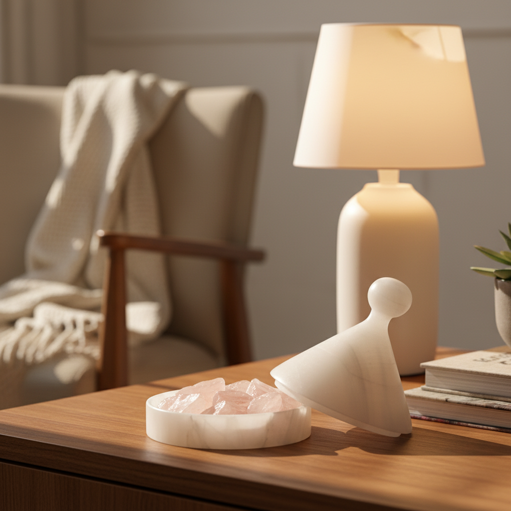 Lucente White Onyx Candle Jar