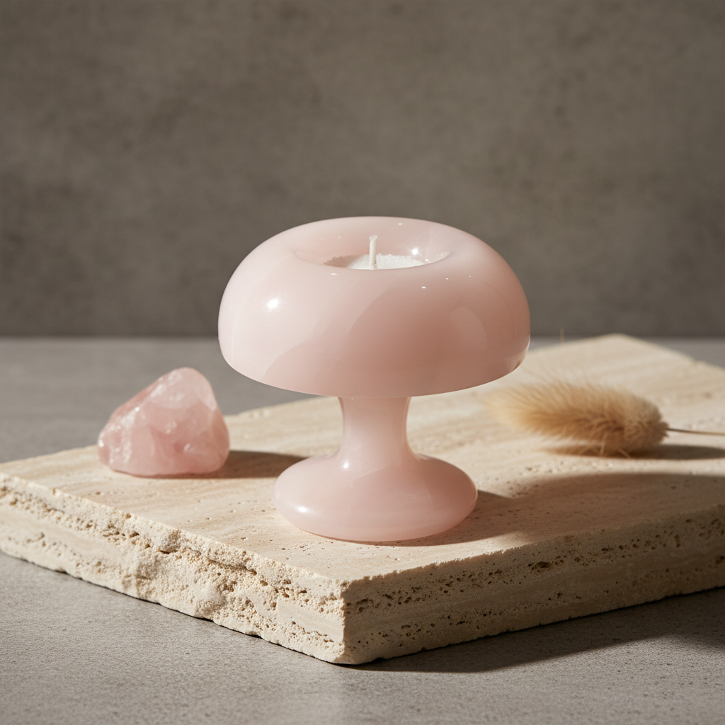 Velluto Onyx Candle Holder – Handcrafted Stone Luminaire