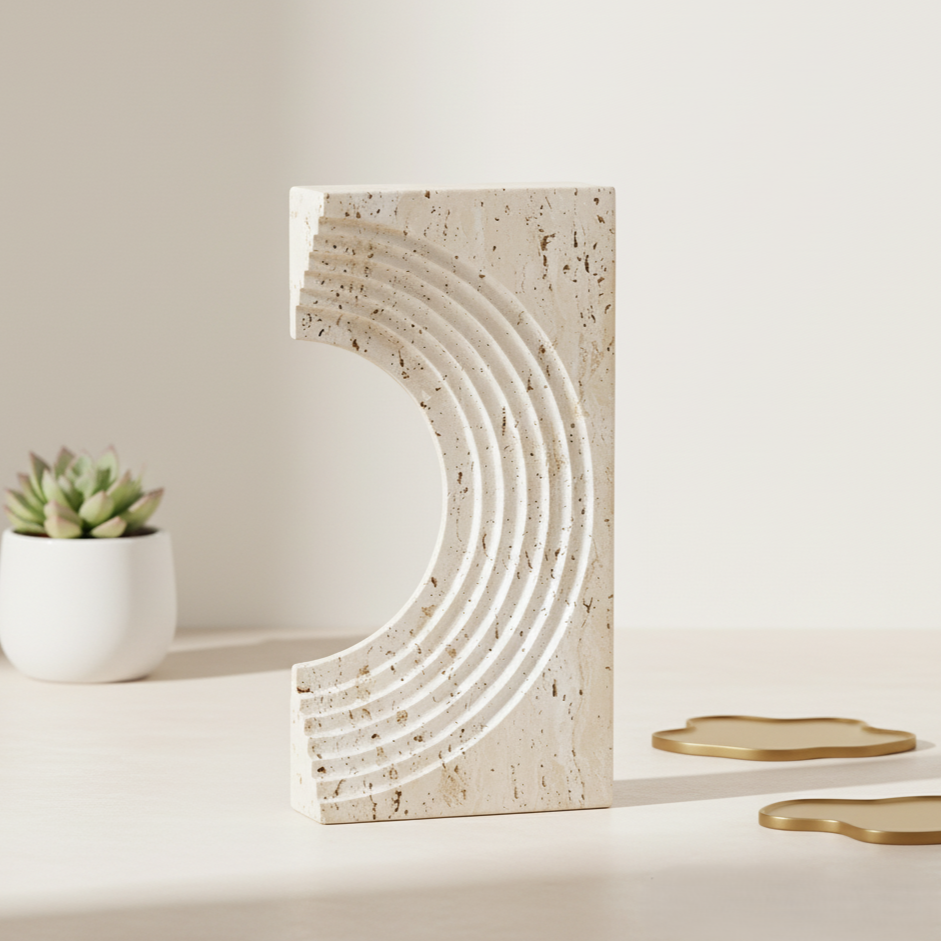 Sculptura Marble Accent Ornaments – Solid Stone Modern Décor