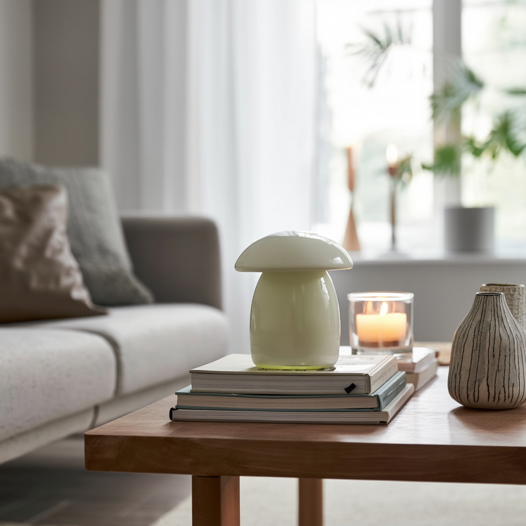 Lumière Marble Mushroom Ornament