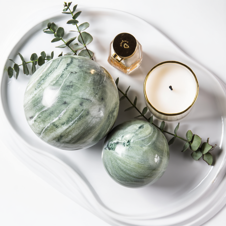 Lunaris Marble Sphere – Solid Stone Decorative Ball