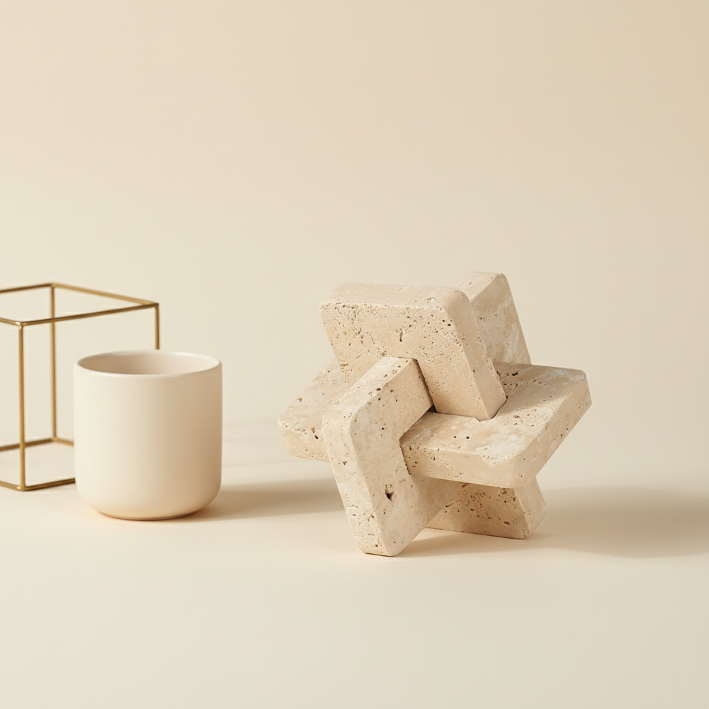 Astoria Solid Stone Marble Puzzle Ornament