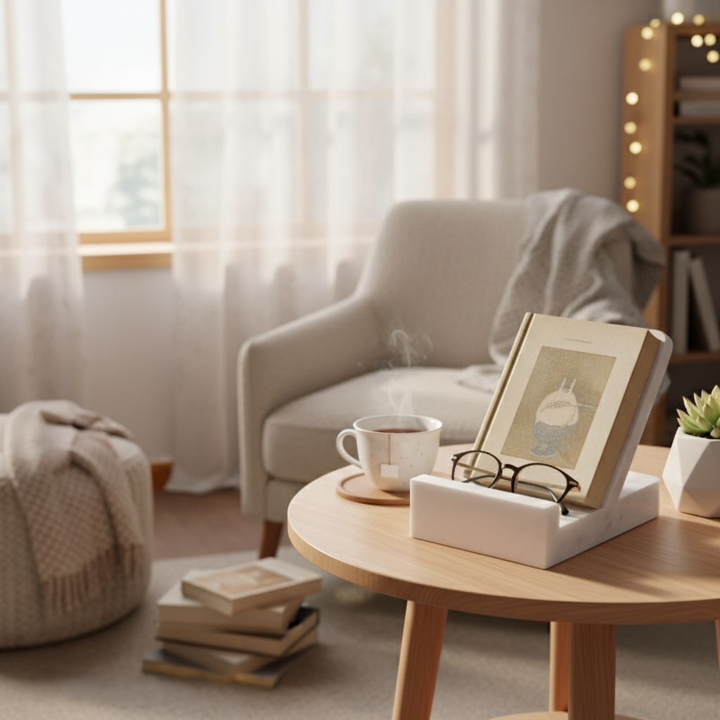 Carrara Marble Bookstand