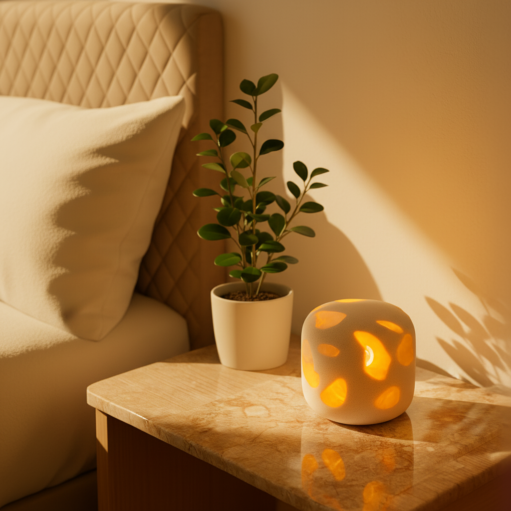 Lunis Marble Dome Lamp – Wireless Solid Stone Design Light