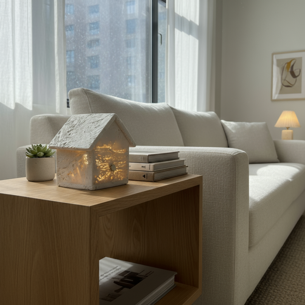 Haven Marble House Lamp – Wireless Solid Stone Design Light